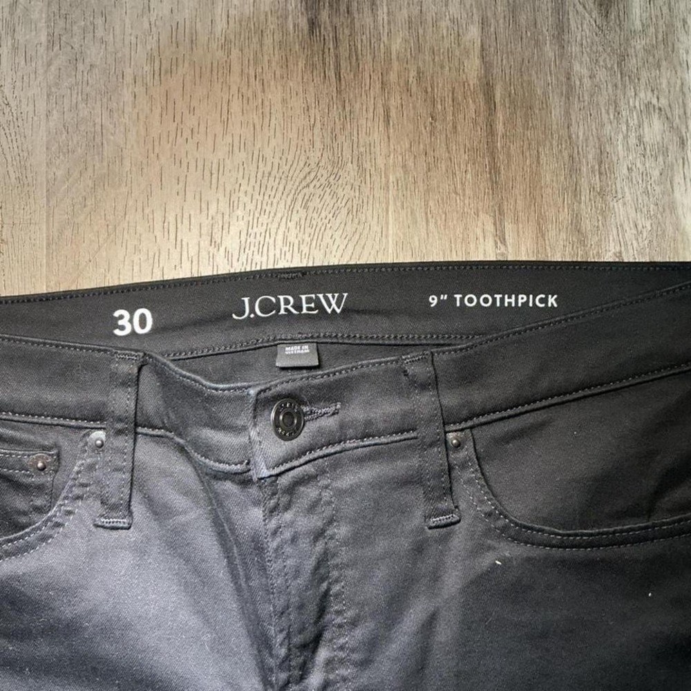 J.Crew black toothpick jeans Size 30" - Picture 2 of 4